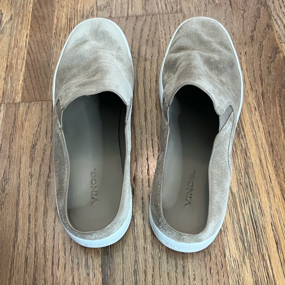 Vince Tan Suede Leather Slide Sneakers, 8.5 - Picture 4 of 6